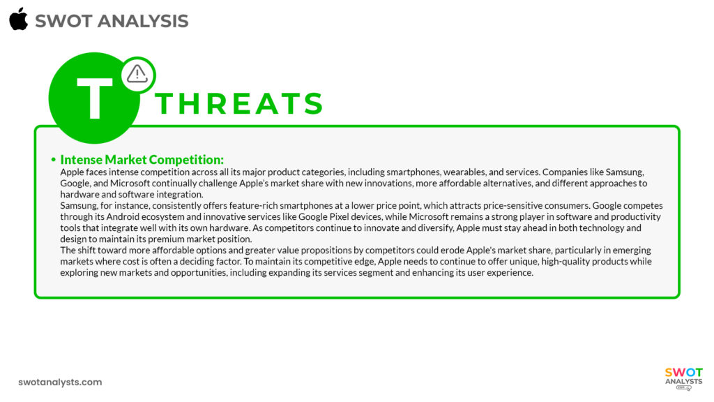 Apple Threats - Apple SWOT Analysis