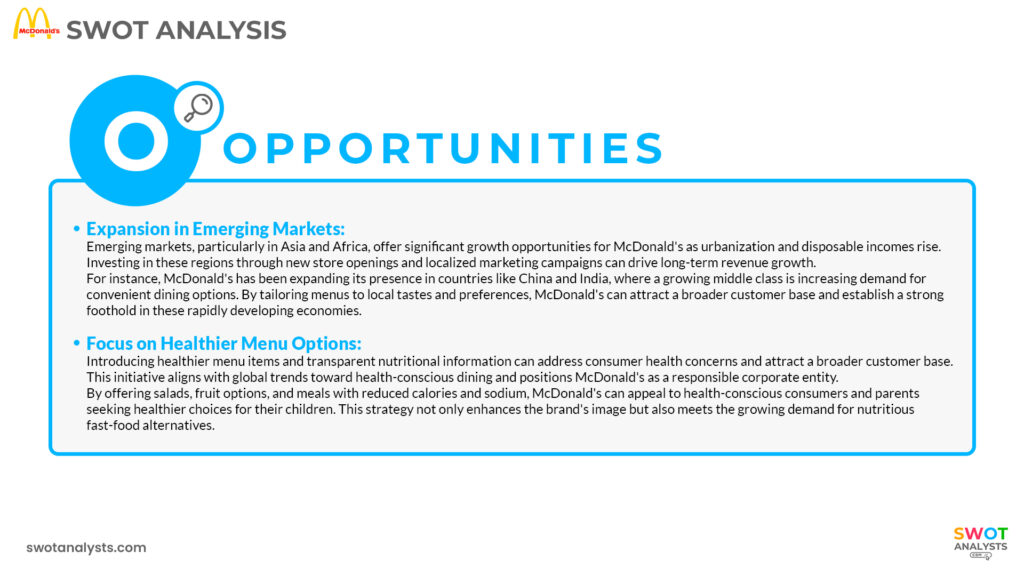McDonald's Opportunities - McDonald's SWOT Analysis