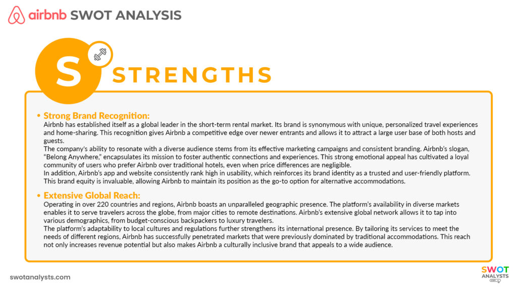 Airbnb Strengths - Airbnb SWOT Analysis