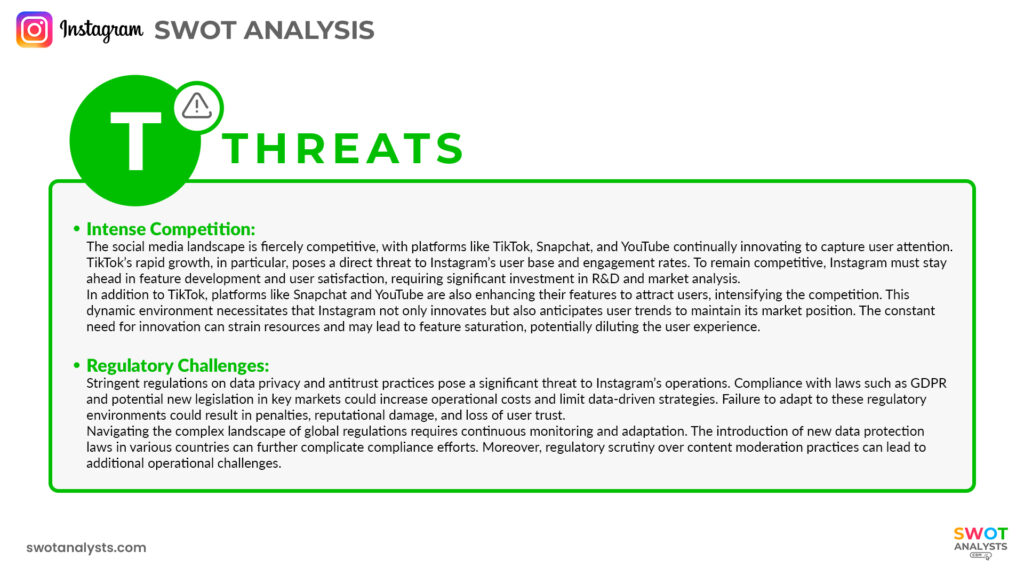 Instagram Threats - Instagram SWOT Analysis
