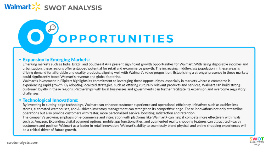 Walmart Opportunities - Walmart SWOT Analysis