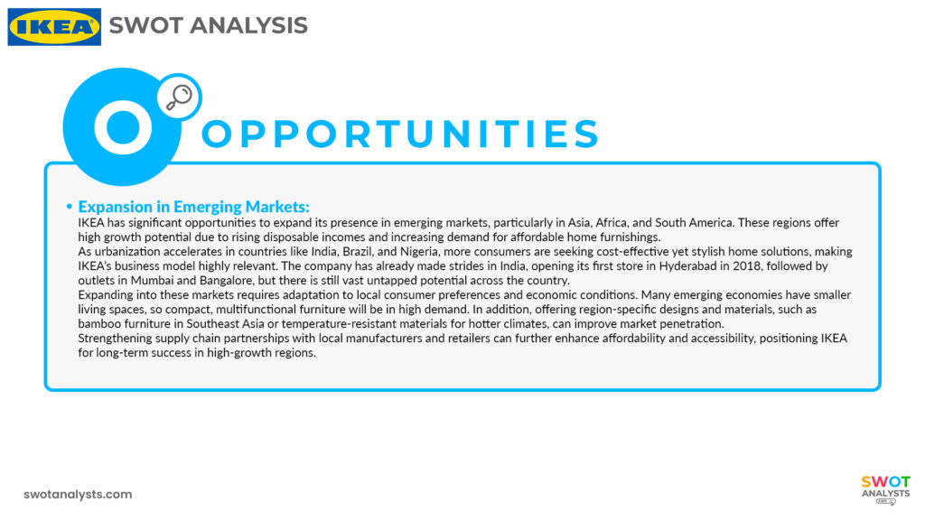IKEA Opportunities - IKEA SWOT Analysis