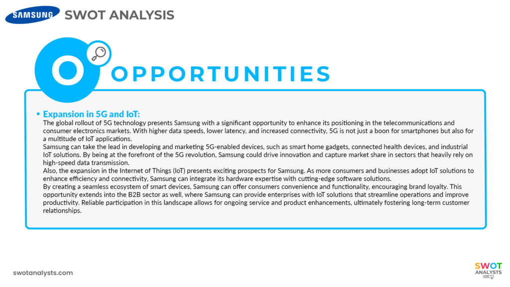 Samsung Opportunities - Samsung SWOT Analysis