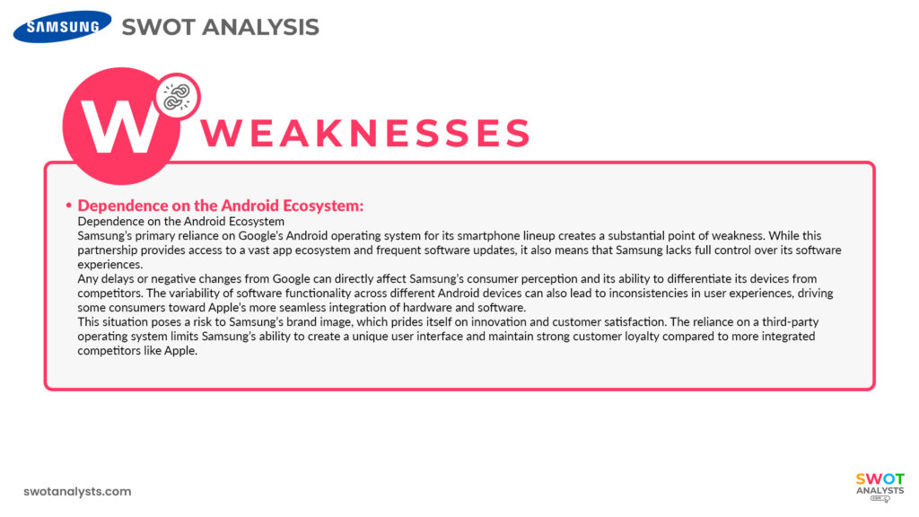 Samsung Weaknesses - Samsung SWOT Analysis