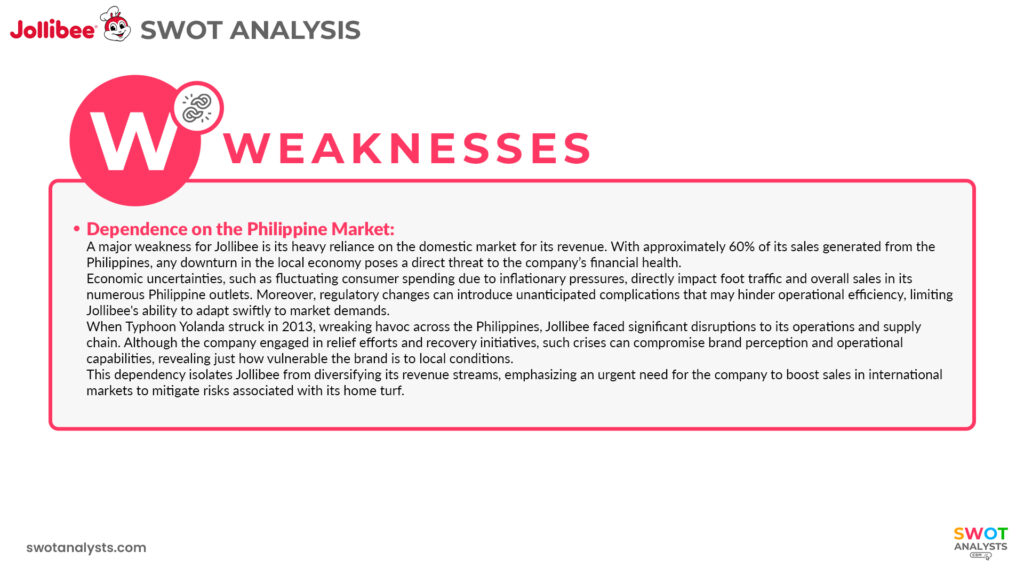 Jollibee Weaknesses - Jollibee SWOT Analysis