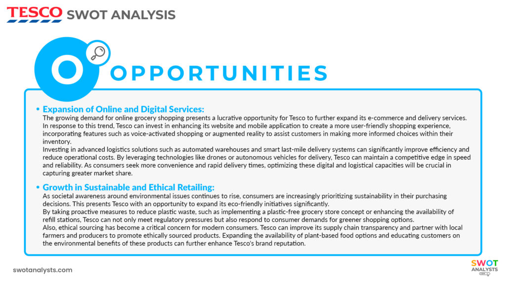 Tesco Opportunities - Tesco SWOT Analysis