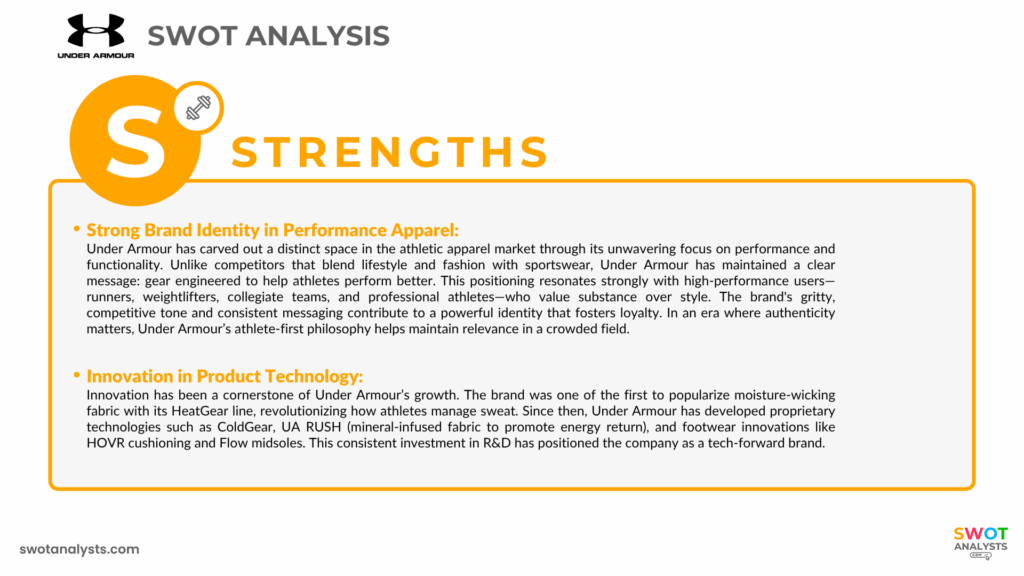 Under Armour Strengths - Under Armour SWOT Analysis