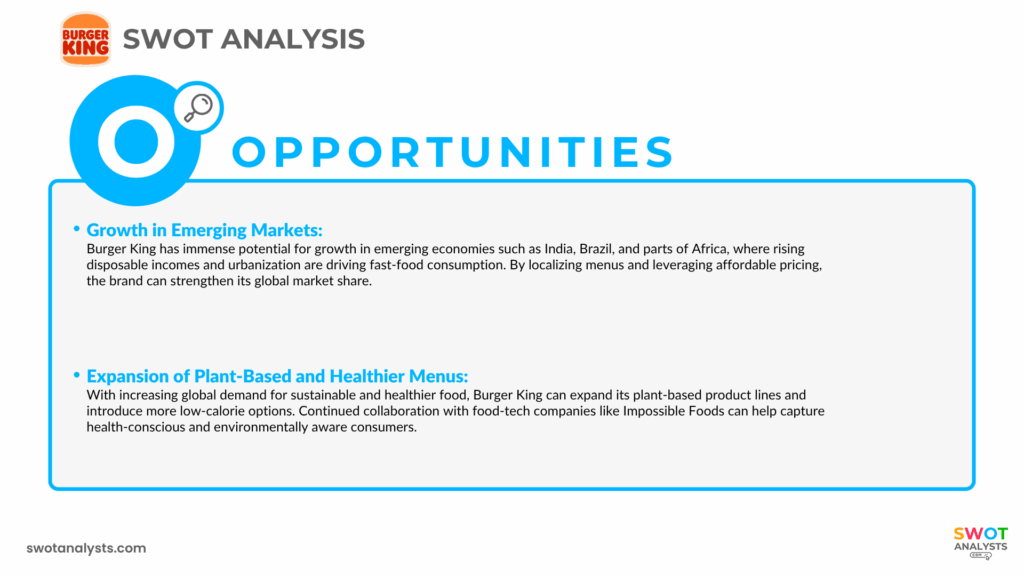Burger King Opportunities - Burger King SWOT Analysis