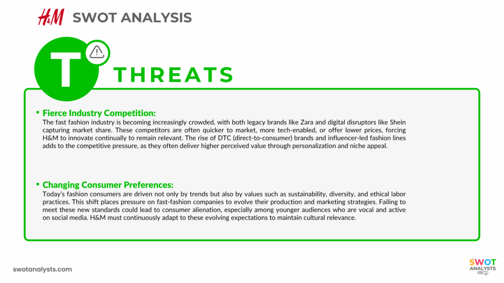 H&M Threats - H&M SWOT Analysis