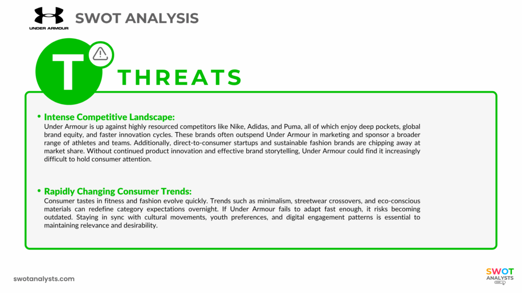 Under Armour Threats - Under Armour SWOT Analysis