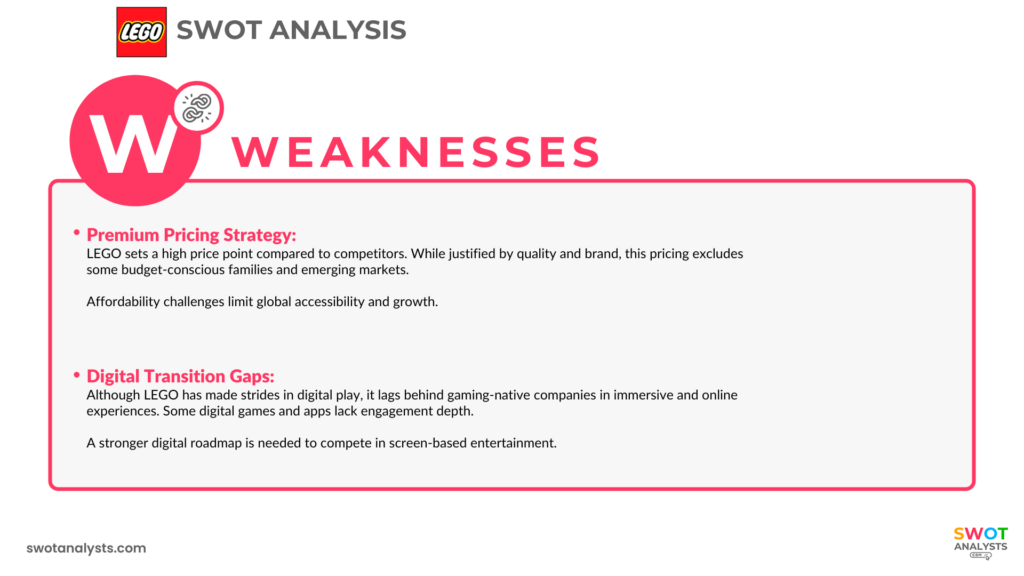 LEGO Weaknesses - LEGO SWOT Analysis