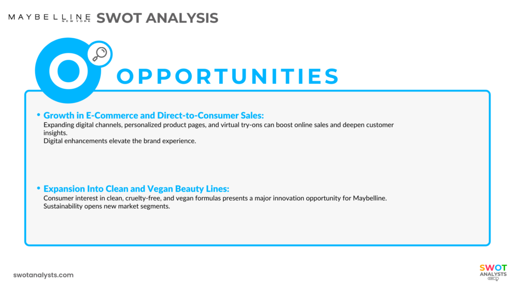 Maybelline Opportunities - Maybelline SWOT Analysis