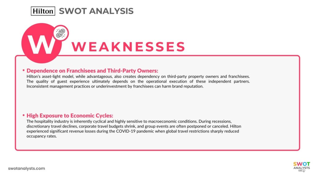 Hilton Weaknesses - Hilton SWOT Analysis