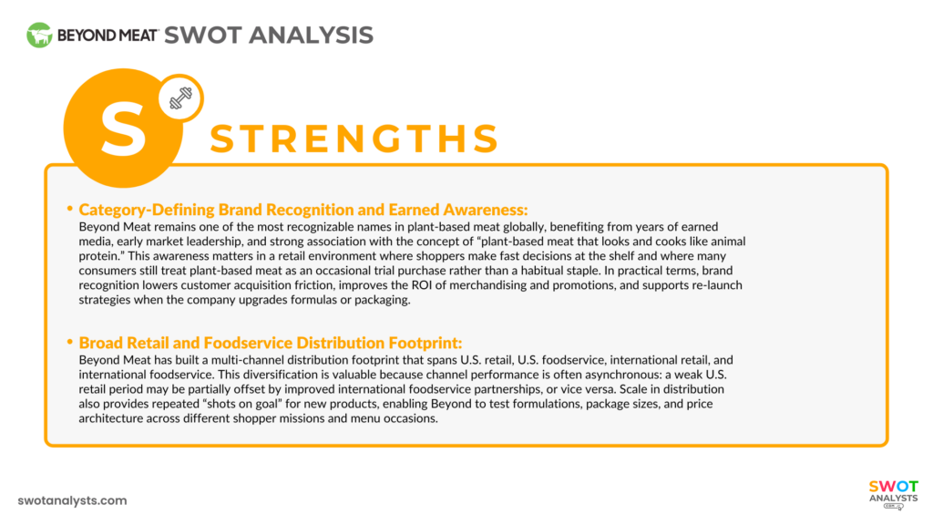 Beyond Meat  Strengths - Beyond Meat  SWOT Analysis