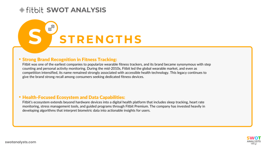 Fitbit SWOT Analysis Strengths - Fitbit SWOT Analysis