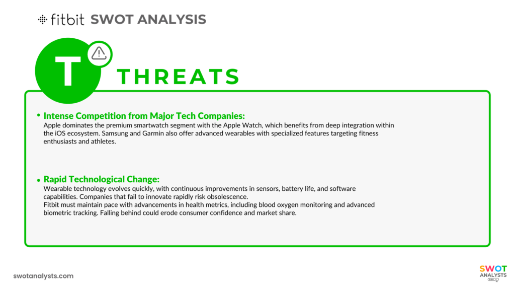 Fitbit SWOT Analysis Threats - Fitbit SWOT Analysis