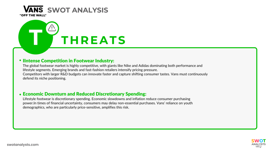 Vans SWOT Analysis Threats - Vans SWOT Analysis