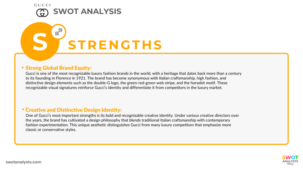 Gucci SWOT Analysis Strengths