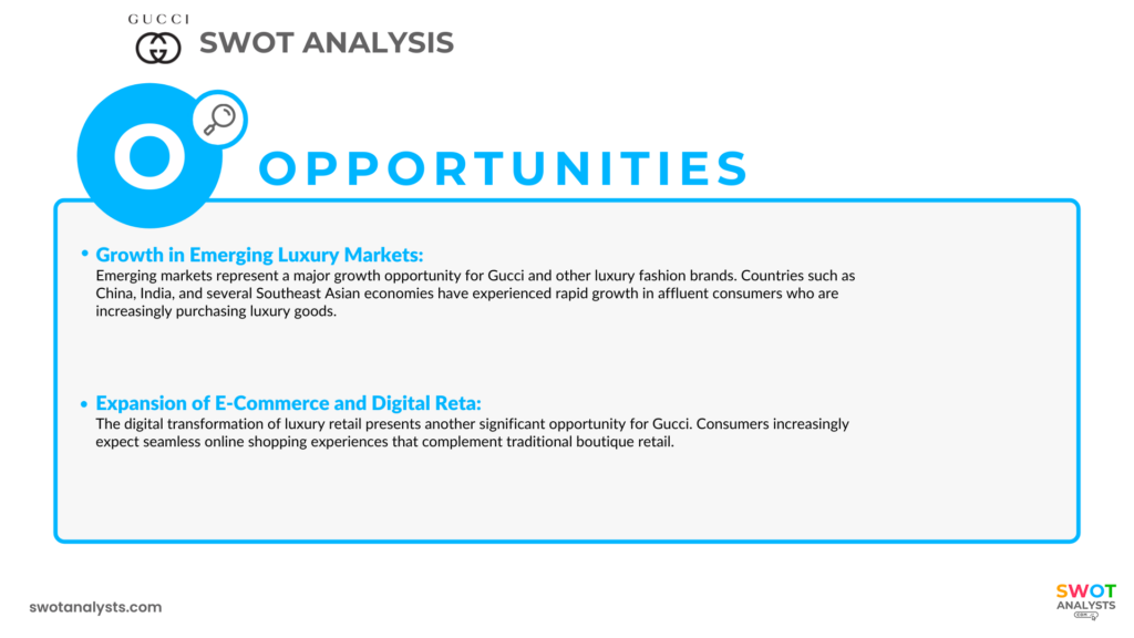 Gucci SWOT Analysis Opportunities 